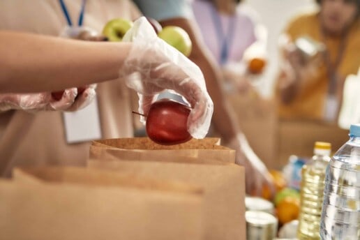 packing food in warehouse and using erp software to track inventory