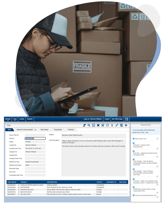 Kechie ERP task management software for warehouse management solutions.