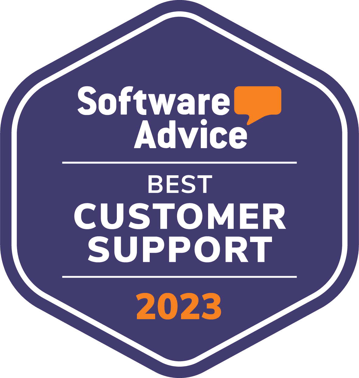 Software Advice Badge Customer Support Award 2023