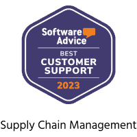 Software Advice Award Badge for Customer Service in Supply Chain Management