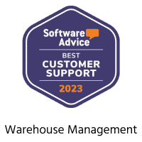 Software Advice Award Badge for Customer Service in Warehouse Management